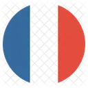 Francia Bandera Circulo Icono