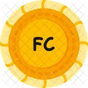 Franco Moeda Congolesa Simbolo Do Franco Ícone