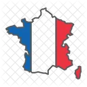 Frankreich Land Geographie Symbol