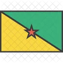 Franzosisch Guyana Land Symbol