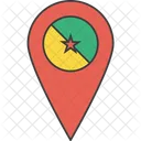 Franzosisch Guyana Land Symbol