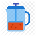 French Press Kaffee Getrank Icon