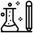 Frasco Chmecal Frasco Cornico Pesquisa Quimica Ícone