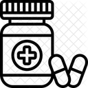 Frasco De Comprimidos Comprimidos Medicamentos Ícone