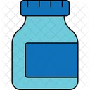 Frasco De Pastillas Para Pescado Medicina Para Pescado Contenedor De Capsulas Para Pescado Icono