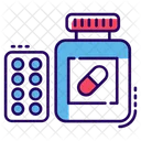 Frasco De Remedio Frasco De Comprimidos Medicamento Prescrito Ícone