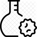 Frasco De Virus Frasco De Coronavirus Pesquisa De Virus Ícone