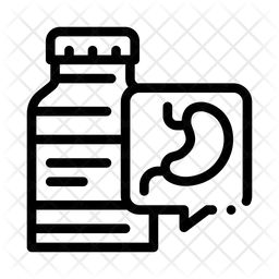 Estômago de frasco de remédio  Ícone