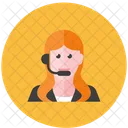 Telemarketing Frau Streamline Kameleon Icon