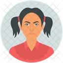 Frau Avatar Zopfe Icon