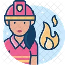 Feuerwehrfrau  Symbol