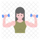 Bodybuilderin Fitness Sportlerin Symbol