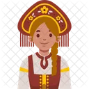 Traditionell Kostum Folk Symbol