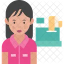 Frau Kassiererin  Symbol