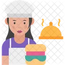 Frau kocht  Symbol