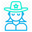 Frau Sheriff Hut Symbol