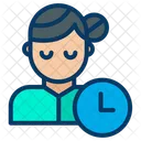 Tagesablauf Der Frau Zeitmanagement Zeitmanagement Der Frau Symbol