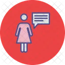 Frauen Chatten Konversation Dialog Icon