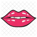 Weibliche Lippen Lippenaufkleber Lippendesign Icon