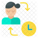Zeitplan der Frau  Symbol
