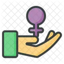 Frauenschutz Frauensicherheit Frauenpflege Symbol