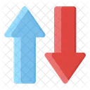 Frecce Opposte Direzione Bidirezionale Direzione Della Strada Icon