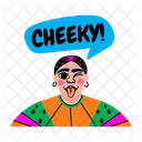 Frech Zwinkernd Flirtend Symbol