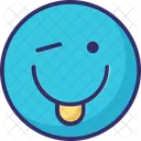 Frech Zunge Anbetend Symbol