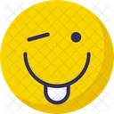Frech Zunge Anbetend Symbol