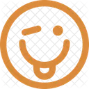Frech Zunge Anbetend Symbol
