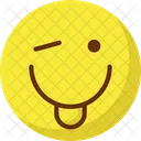 Frech Zunge Anbetend Symbol