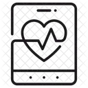 Frecuencia cardíaca en línea  Icono