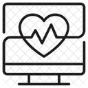 Frecuencia cardíaca en línea  Icono