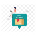 Free Delivery Package Box Icon