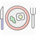 Free Meals Lineal Color Icon Icon