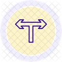 Free T Junction Color Circle Icon Icon