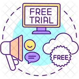 Free trial marketing  Icon