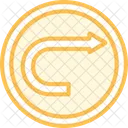 Free Turn Right Duotone Line Icon Icon