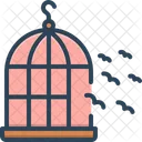 Freedom Birds Outside Of Cage Symbol