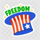 Freedom Hat Patriotic Hat American Hat Icon
