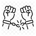 Freedom Broken Chain Handcuffs Icon
