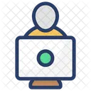 Utilisateur En Ligne Personne En Ligne Utilisateur Dordinateur Icône
