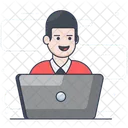 Utilisateur En Ligne Personne En Ligne Utilisateur Dordinateur Icône