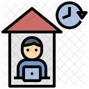 Freelance Working Stay At Home Icon