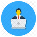 Online Webinar Online Person Computer User Icon