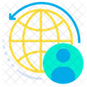 Businessman Globe Network Icon
