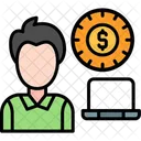 Freelancer Remote Working Freelance Icon