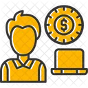 Freelancer Remote Working Freelance Icon