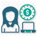 Freelancer Remote Working Freelance Independent Worker Contractor Self Employed Entrepreneur Job Work Icon