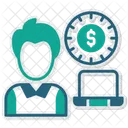 Freelancer Remote Working Freelance Icon